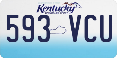 KY license plate 593VCU