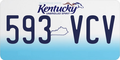 KY license plate 593VCV