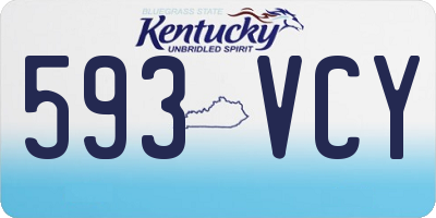 KY license plate 593VCY