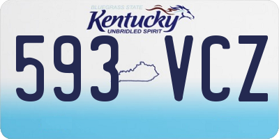 KY license plate 593VCZ