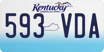 KY license plate 593VDA