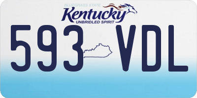 KY license plate 593VDL