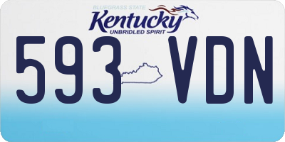 KY license plate 593VDN