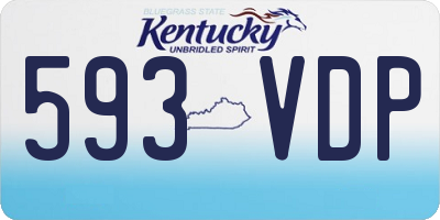 KY license plate 593VDP