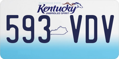 KY license plate 593VDV