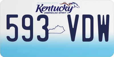 KY license plate 593VDW