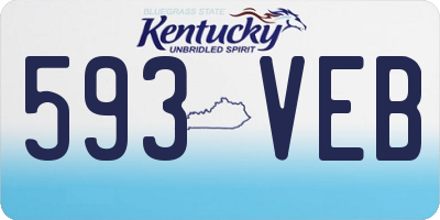 KY license plate 593VEB