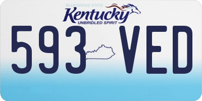 KY license plate 593VED