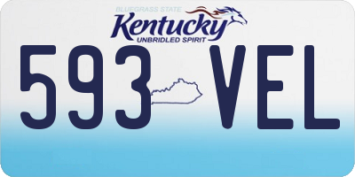 KY license plate 593VEL
