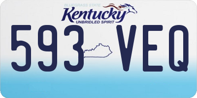 KY license plate 593VEQ