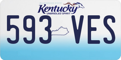 KY license plate 593VES