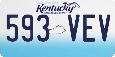 KY license plate 593VEV