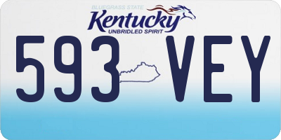 KY license plate 593VEY