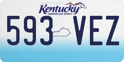 KY license plate 593VEZ