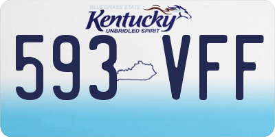 KY license plate 593VFF