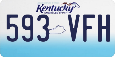 KY license plate 593VFH