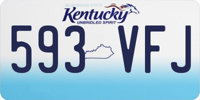 KY license plate 593VFJ