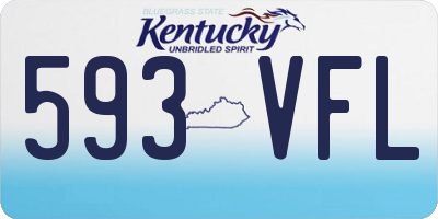 KY license plate 593VFL