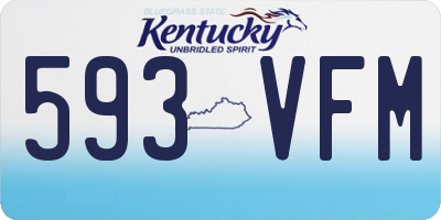 KY license plate 593VFM