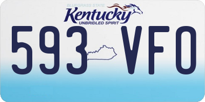 KY license plate 593VFO