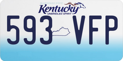 KY license plate 593VFP