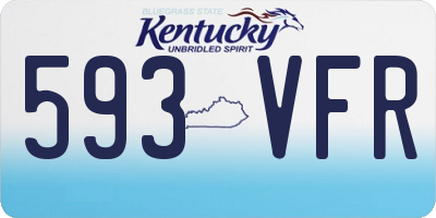 KY license plate 593VFR