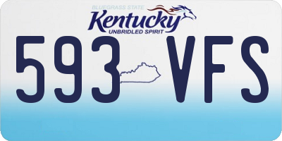 KY license plate 593VFS