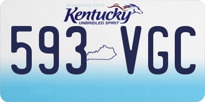 KY license plate 593VGC