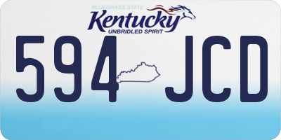 KY license plate 594JCD