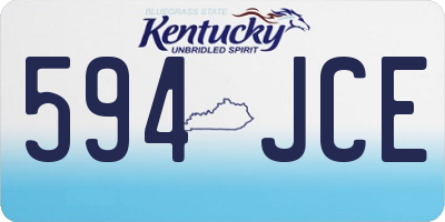 KY license plate 594JCE
