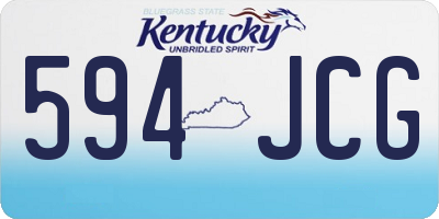 KY license plate 594JCG