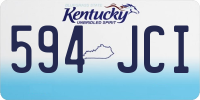 KY license plate 594JCI