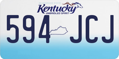 KY license plate 594JCJ