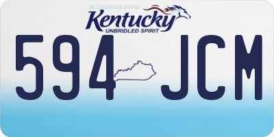 KY license plate 594JCM