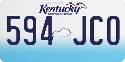 KY license plate 594JCO