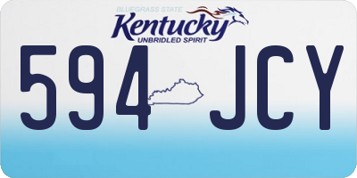 KY license plate 594JCY
