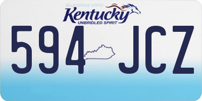 KY license plate 594JCZ