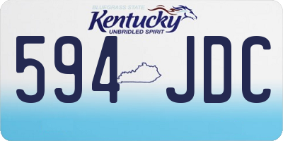 KY license plate 594JDC