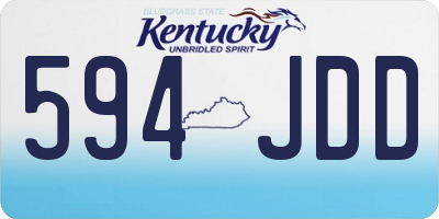 KY license plate 594JDD