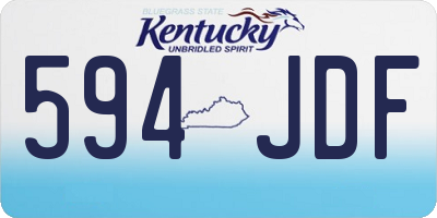 KY license plate 594JDF