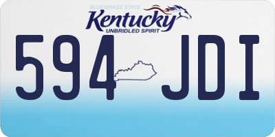 KY license plate 594JDI
