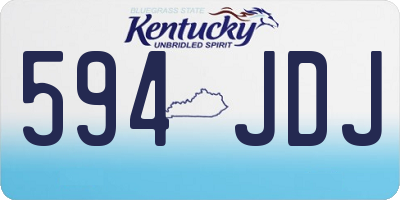 KY license plate 594JDJ