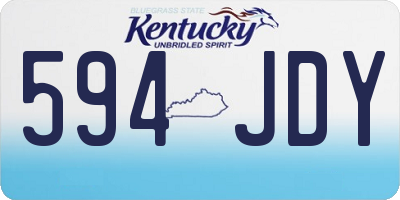 KY license plate 594JDY