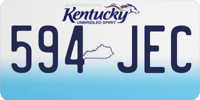 KY license plate 594JEC