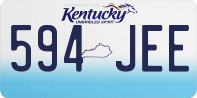 KY license plate 594JEE