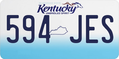 KY license plate 594JES