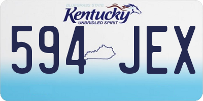 KY license plate 594JEX