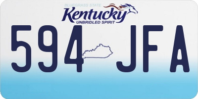 KY license plate 594JFA