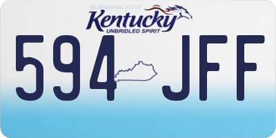 KY license plate 594JFF