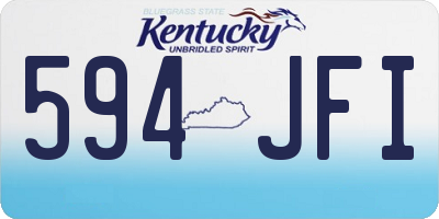KY license plate 594JFI